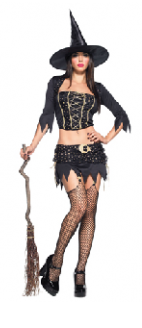 Sexy Witch with Stars Costume Pictures, Images and Photos