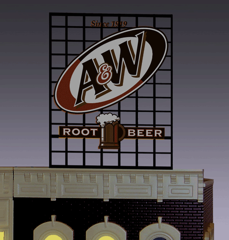 Miller's A w Rootbeer Animated Neon Sign 3061 O Scale Miller 