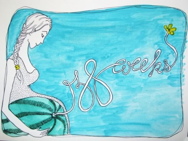 38 weeks preggo artbook