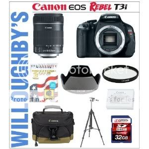 Canon EOS Rebel T3i 18MP CMOS Dig w/ 18 135mm LENS 20pc NEW 