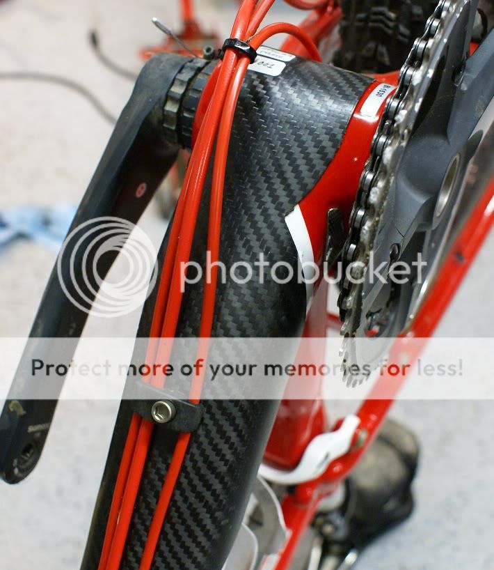 Carbon kevlar downtube/bottom bracket guard