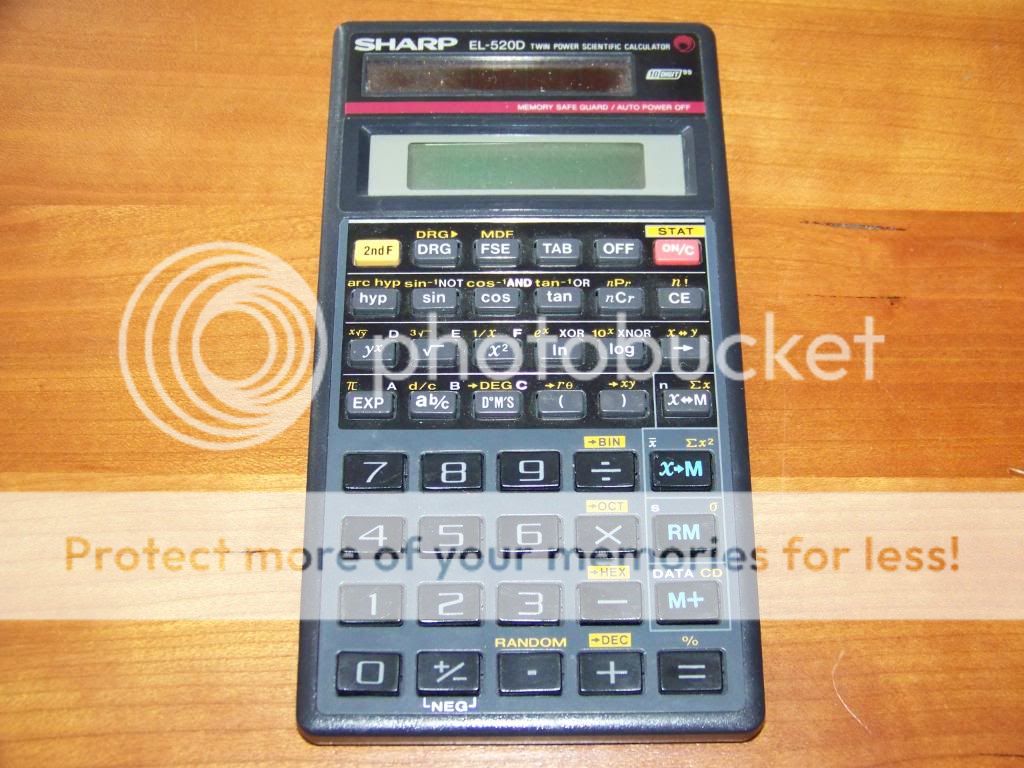 SHARP EL 520D Scientific Calculator Twin Powered  