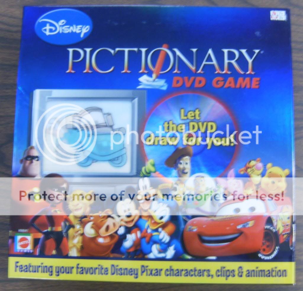 Disney Pictionary DVD Board Game 2007 Mattel Complete  