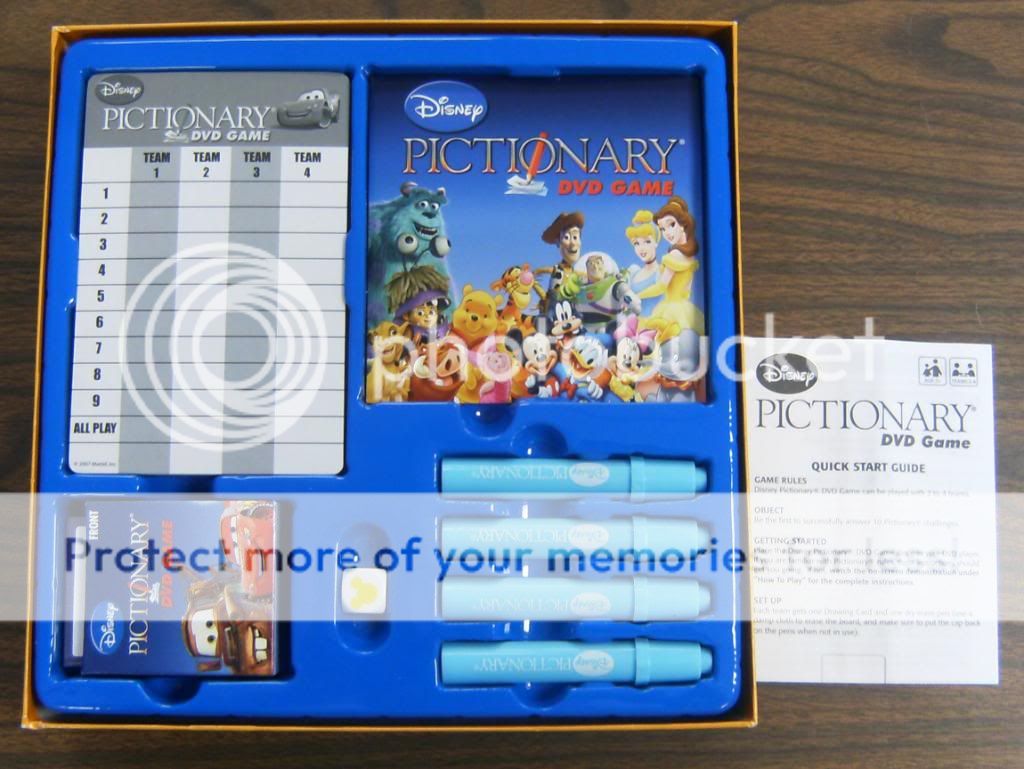 Disney Pictionary DVD Board Game 2007 Mattel Complete  