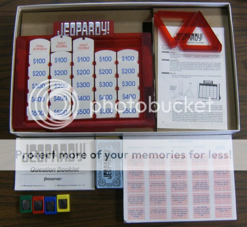Jeopardy 1988 Pressman Board Game Complete