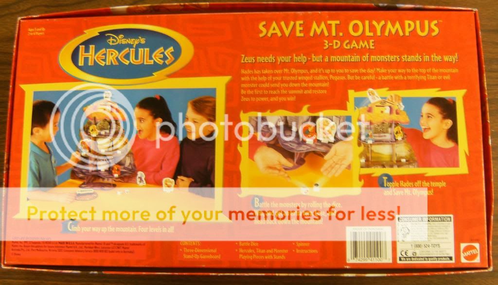 Hercules Save Mt. Olympus 1997 MB Board Game Complete  