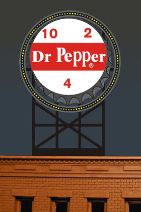 Miller's Dr Pepper Animated Neon Sign O HO Scale