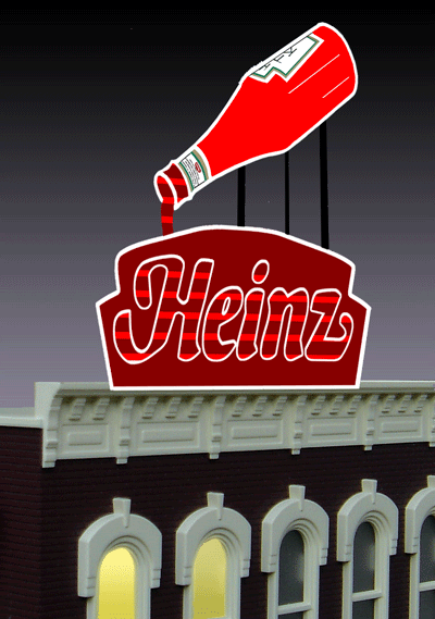 Millers Large Heinz Ketchup Animated Neon Sign 1081  