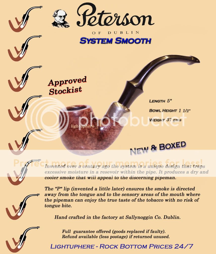 PETERSON SYSTEM SMOOTH 317 BRIAR PIPE (NEW & BOXED)  